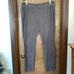 EUC Not Your Daughters Jeans NYDJ Faux Suede Legging Pants Size 14 Long 14L